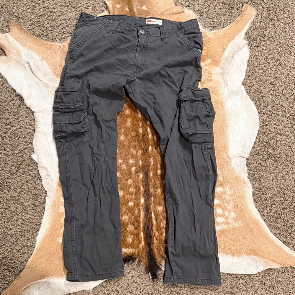 Wrangler Charcoal Cargo Pants for Men